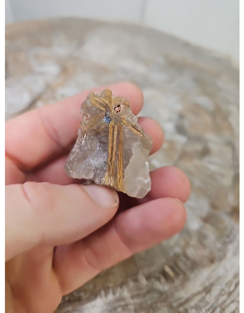 Load image into Gallery viewer, RARE NATURAL Golden Hair Rutilated Quartz Crystal Specimen
