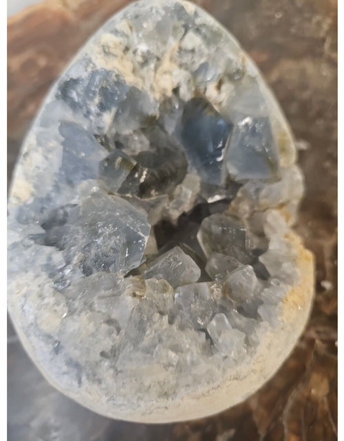 Load image into Gallery viewer, 4.61lbs Natural Baby Blue Celestite Quartz Crystal Geode Cluster Points Brazil
