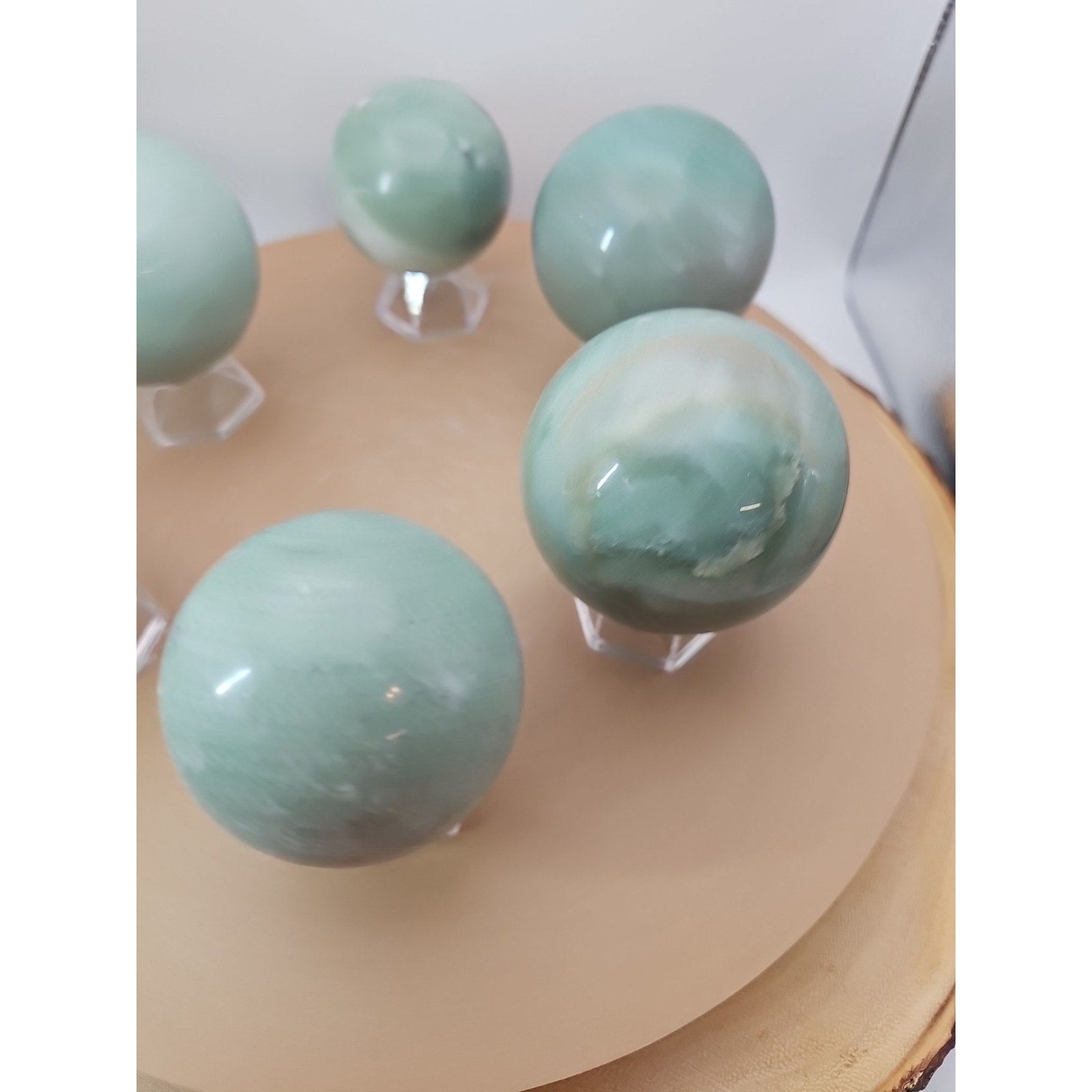 5.26LB 6Pcs A Set Of Natural Quartz Crystal Jasper Sphere Ball Polished Healing
