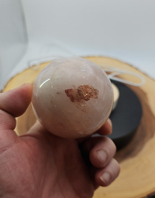 Load image into Gallery viewer, Quartz Crystal Sphere W/led Light Stand 63mm Avg
