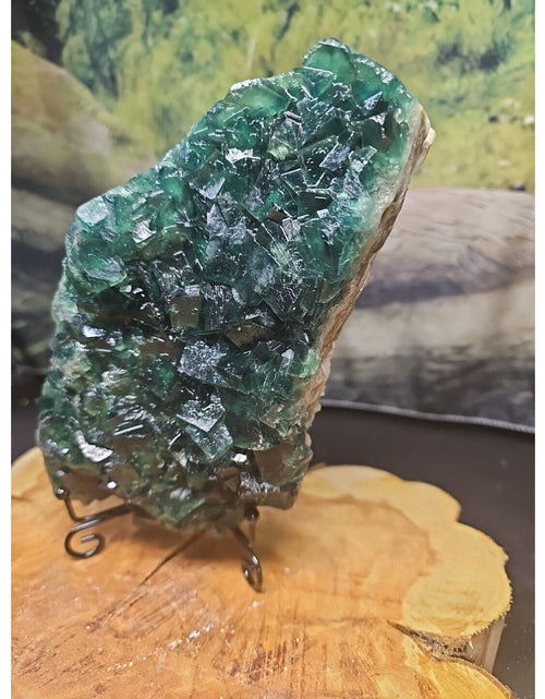 Load image into Gallery viewer, 3.2lb NATURAL Green FLUORITE Quartz Crystal Cluster Mineral Specimen
