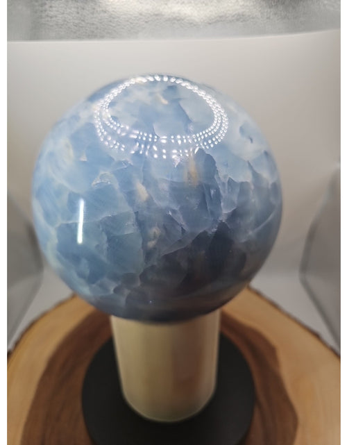 Load image into Gallery viewer, 9.17LB Natural Blue crystalThe bal Quartz carved crystal decoration healing
