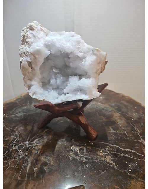 Load image into Gallery viewer, 2.66lbs Geode Crystal Moroccan Quartz W /Stand
