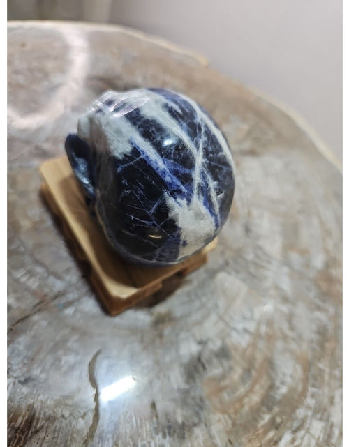 Load image into Gallery viewer, 356G Natural Blue stripe quartz hand Carved skull crystal healing
