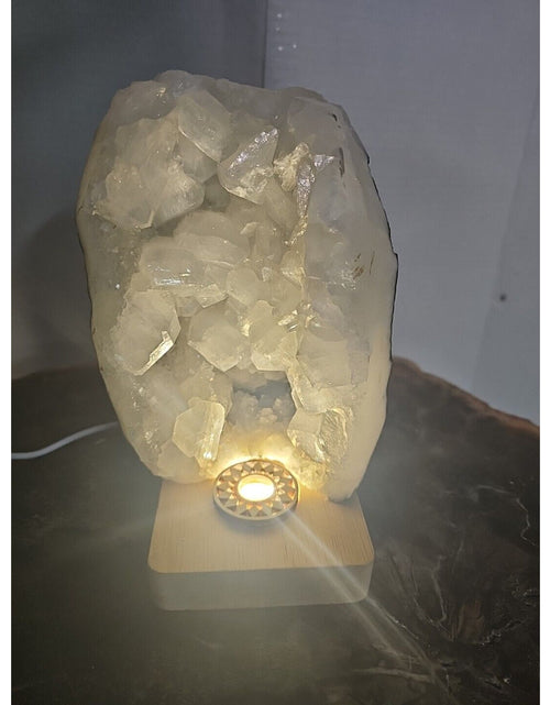 Load image into Gallery viewer, 2.7LB Natural white calcite Quartz Crystal Cluster mineral Specimen W/Led Light
