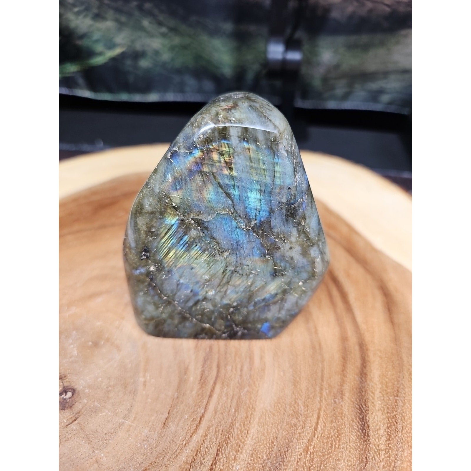 1.48LB 1Pcs Natural Rainbow Labradorite Crystal Spectrolite Stone