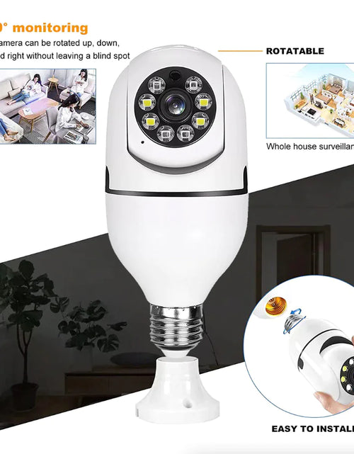 Load image into Gallery viewer, 360° 1080P IP E27 Light Bulb Camera Wi-Fi IR Night Smart Home Wireless Security
