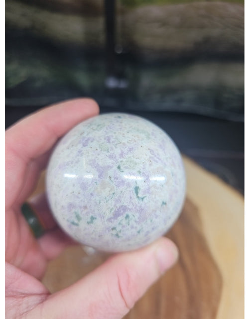 Load image into Gallery viewer, Natural Quartz Crystal Jasper Sphere Ball Polished 63mm &amp;stand
