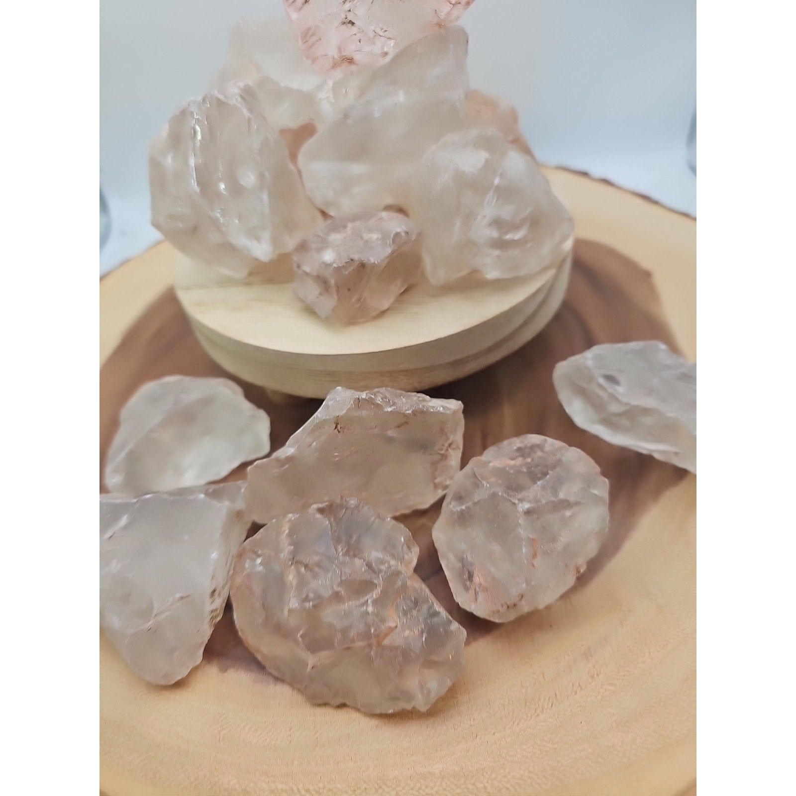 1lb Natural Raw Clear White Quartz Crystal Original Healing 5pcs Avg
