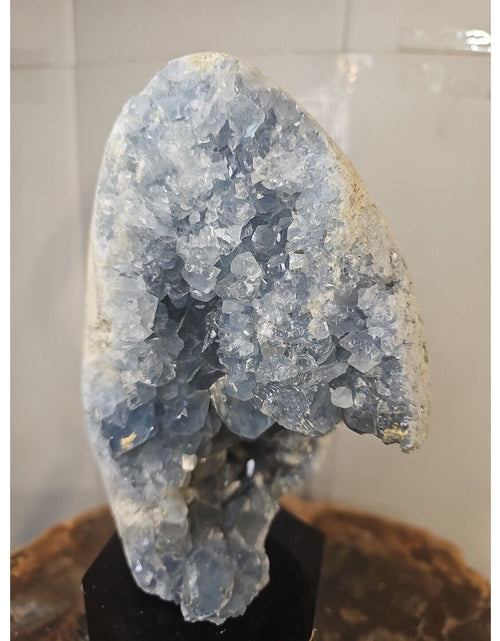 Load image into Gallery viewer, 4.90lbs Natural Baby Blue Celestite Quartz Crystal Geode Cluster Points Brazil
