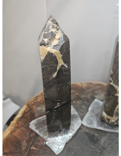 Load image into Gallery viewer, 4.28LB 3Pcs Natural Vesuvianite Agate Carnelian Crystal Point W/Selenite Base
