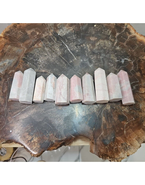 Load image into Gallery viewer, 10Pcs Natural Pink Opal Crystal Gem Stone Point Tower Healing Angel Skin
