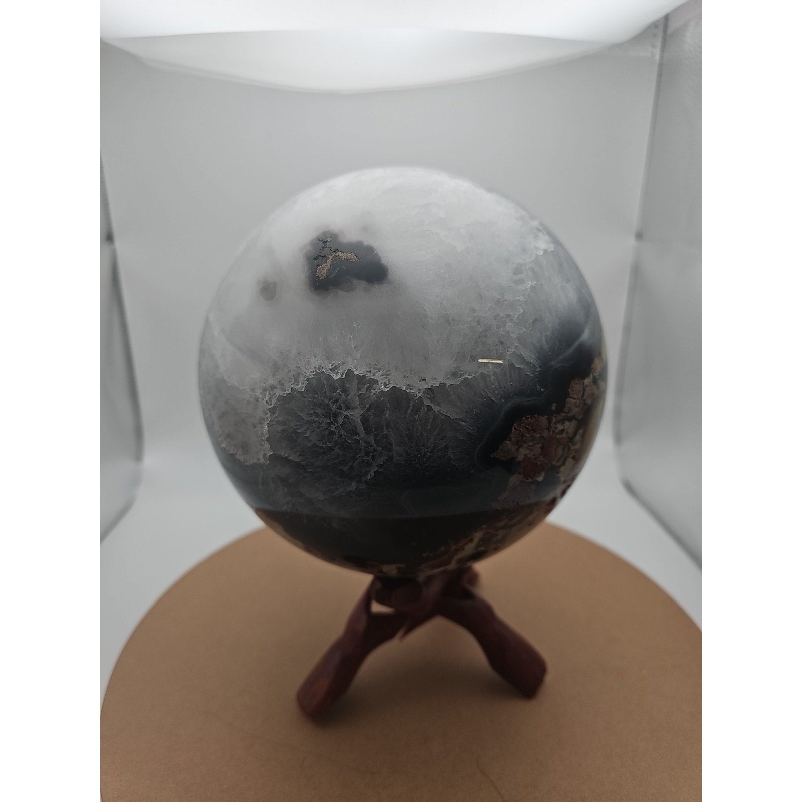 12.1LB Natural volcano Agate Quartz sphere Crystal Ball Mineral specimen Healing