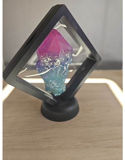 Load image into Gallery viewer, 121g 1ea Rainbow Aqua Aura Quartz Crystal Cluster Points Titanium Coating
