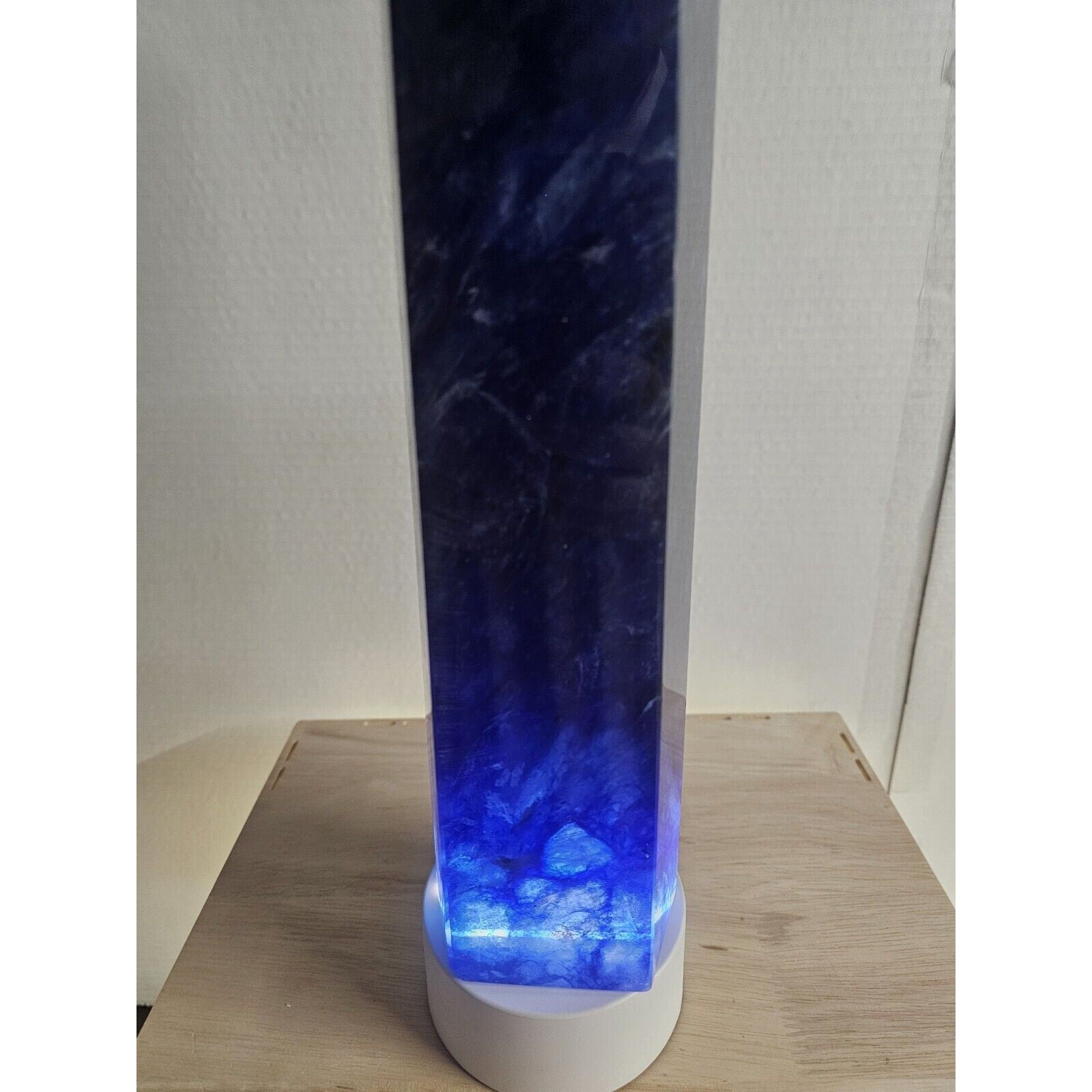 6.8LB 13.7" Huge Blue Smelt Melting Quartz Crystal Point Tower Polished Healing