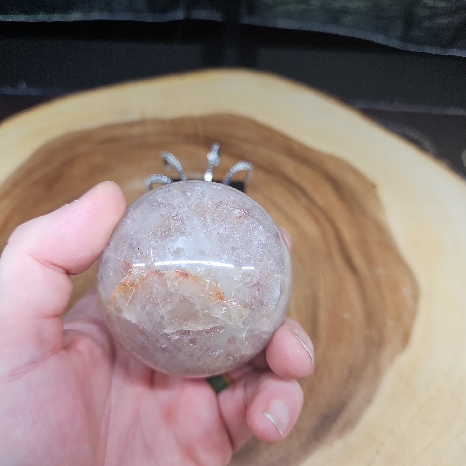 Ocean jasper quartz sphere