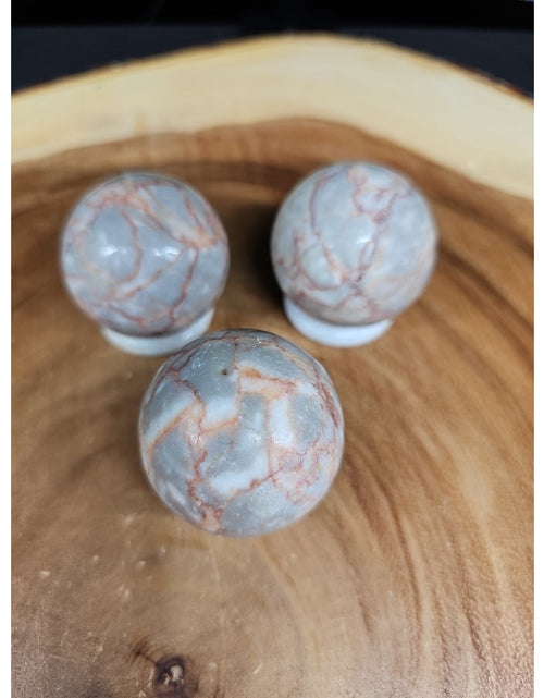 Load image into Gallery viewer, 1each Natural Quartz Crystal Jasper Sphere Ball Healing 40mm W/ring Stand Random
