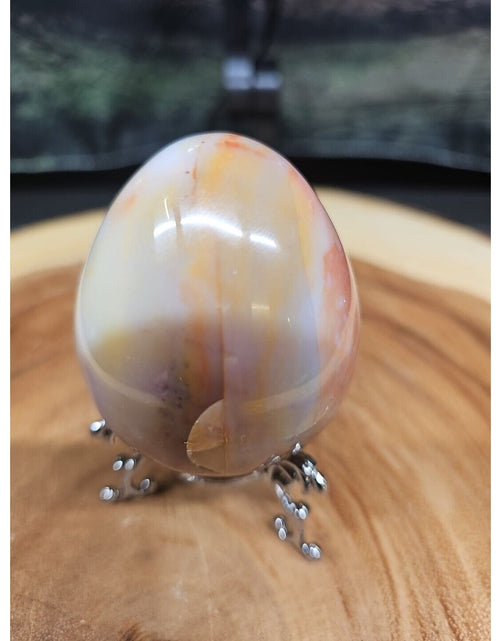 Load image into Gallery viewer, Ocean Jasper Egg Caramel Agate W/Stand 274grams
