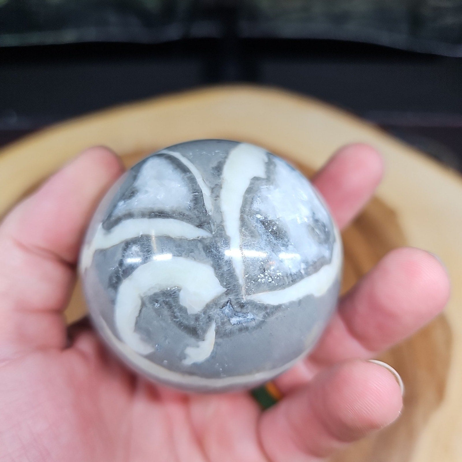 1000 Eye Ocean jasper quartz sphere