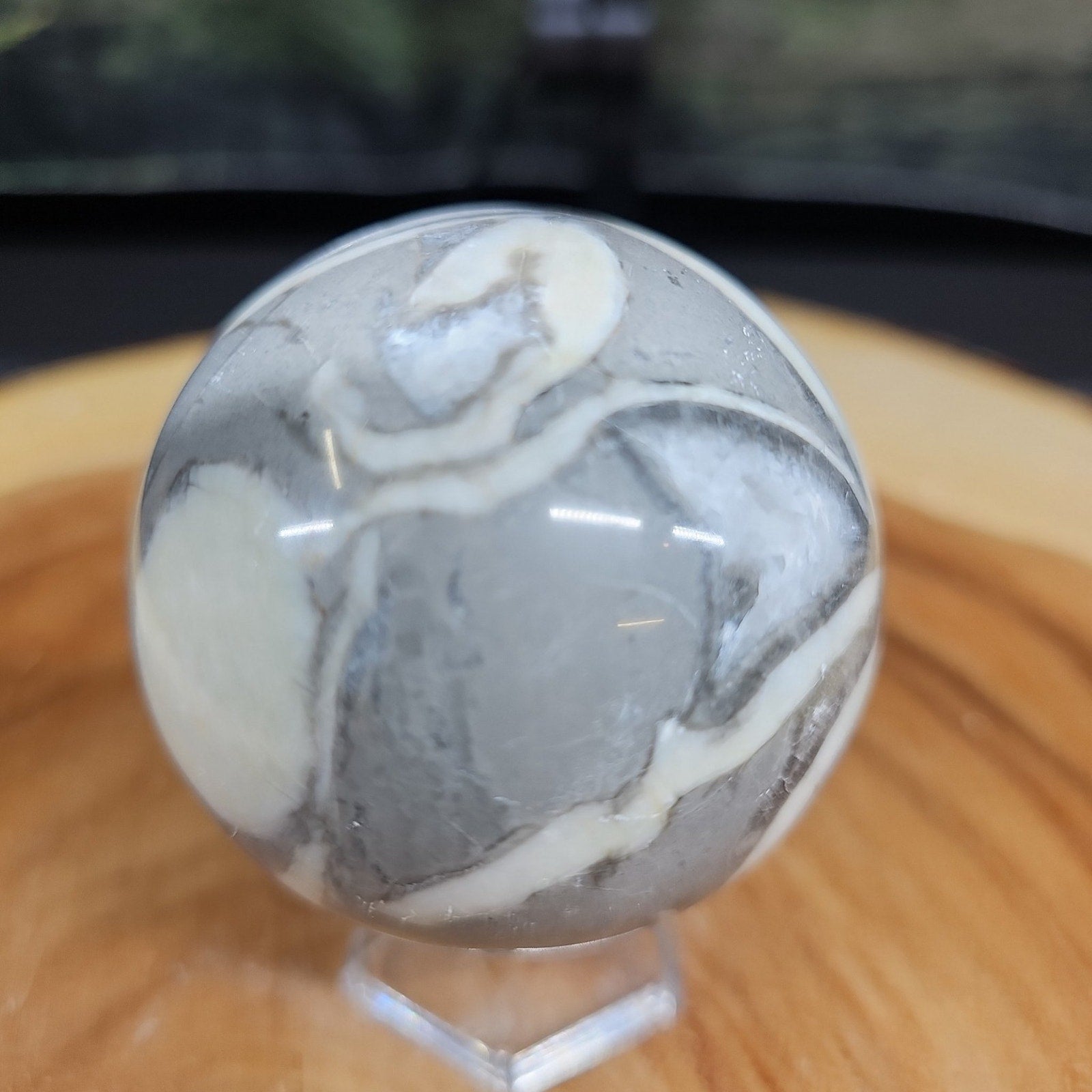 1000 Eye Ocean jasper quartz sphere