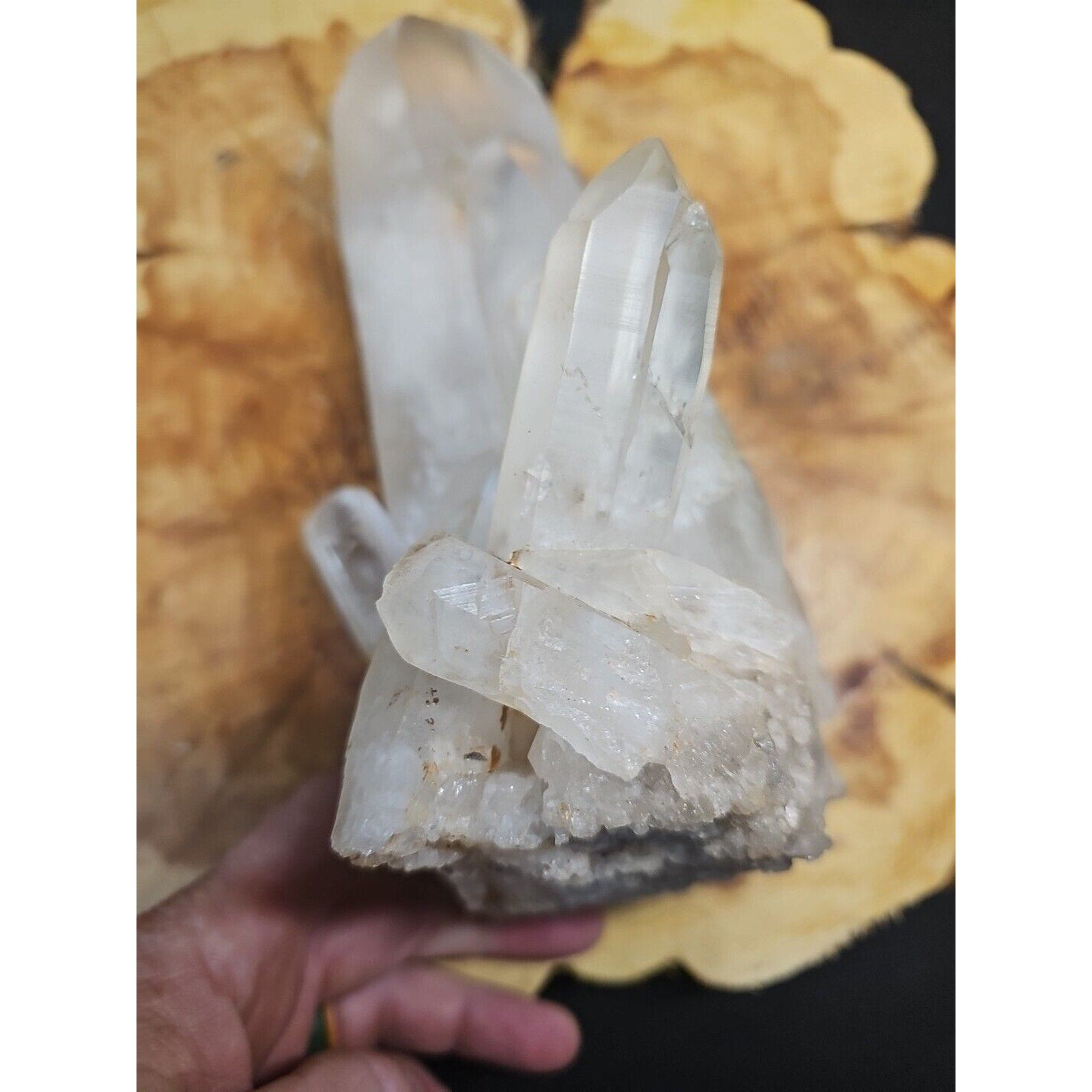 4.4LB Large Natural White Clear Quartz Crystal Cluster Rough Healing Specimen