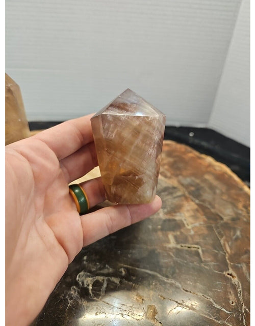 Load image into Gallery viewer, 2Pcs Natural Rainbow Fluorite Quartz Crystal Point Tower Polished Healing
