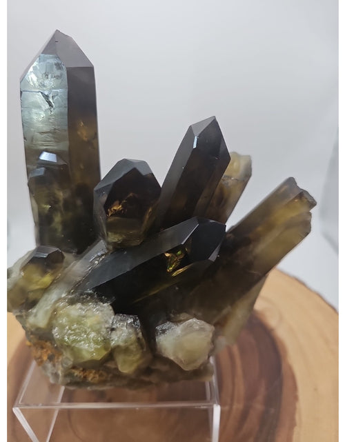 Load image into Gallery viewer, 2.77LB Top rare natural beautiful black quartz crystal cluster mineral sample -
