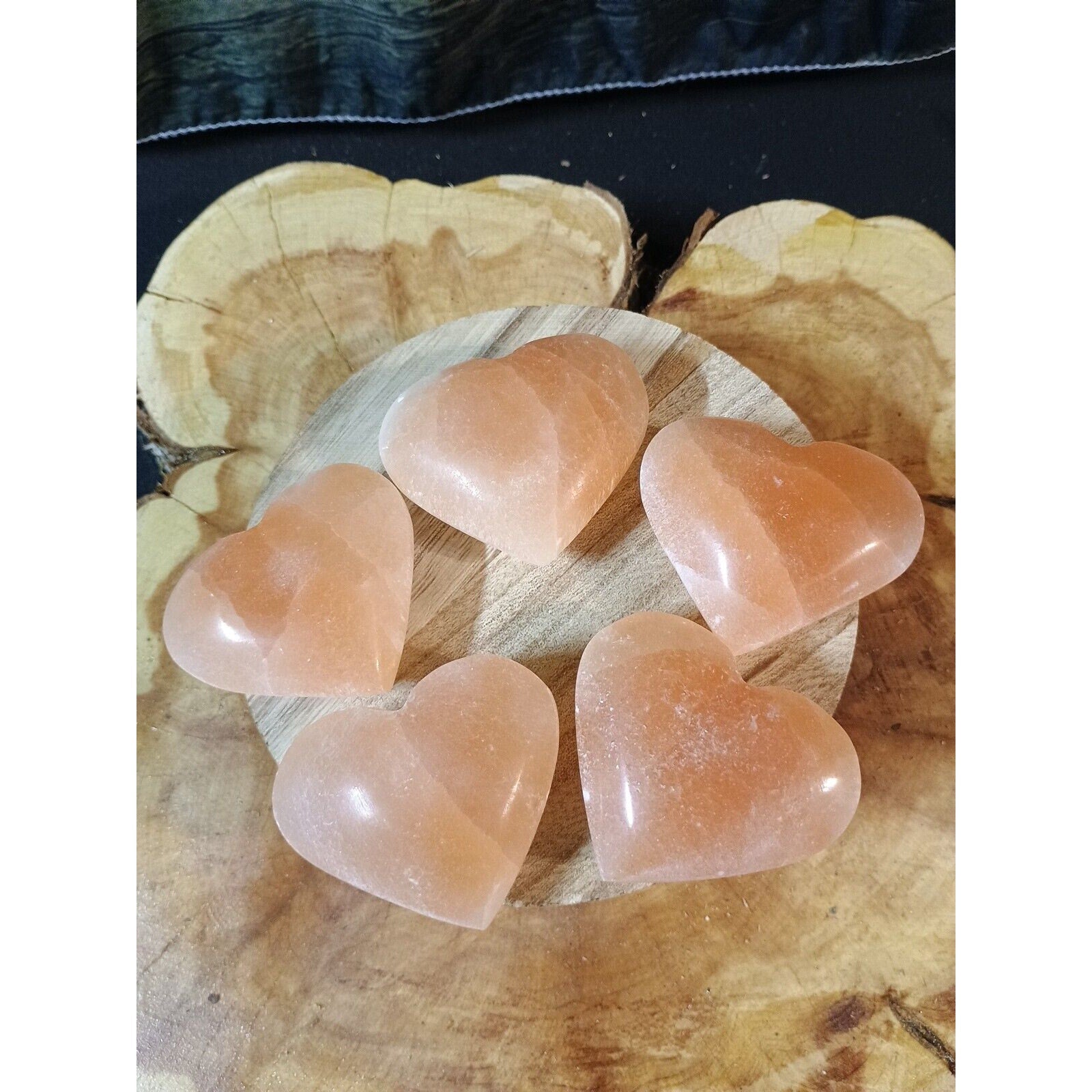 Heart ShapePeach Palmstone 1 Each