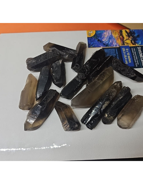 Load image into Gallery viewer, 1lb Natural Raw smokey Clear Quartz Crystal Points Original Brazil
