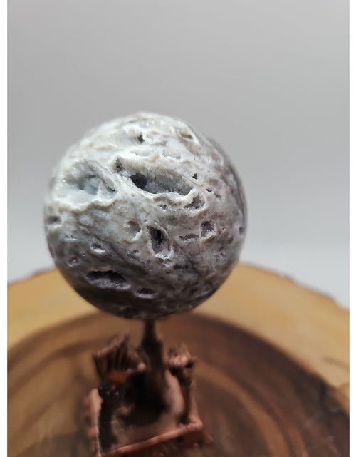 Load image into Gallery viewer, Druzy Ocean Jasper Sphere 62mm With Stand
