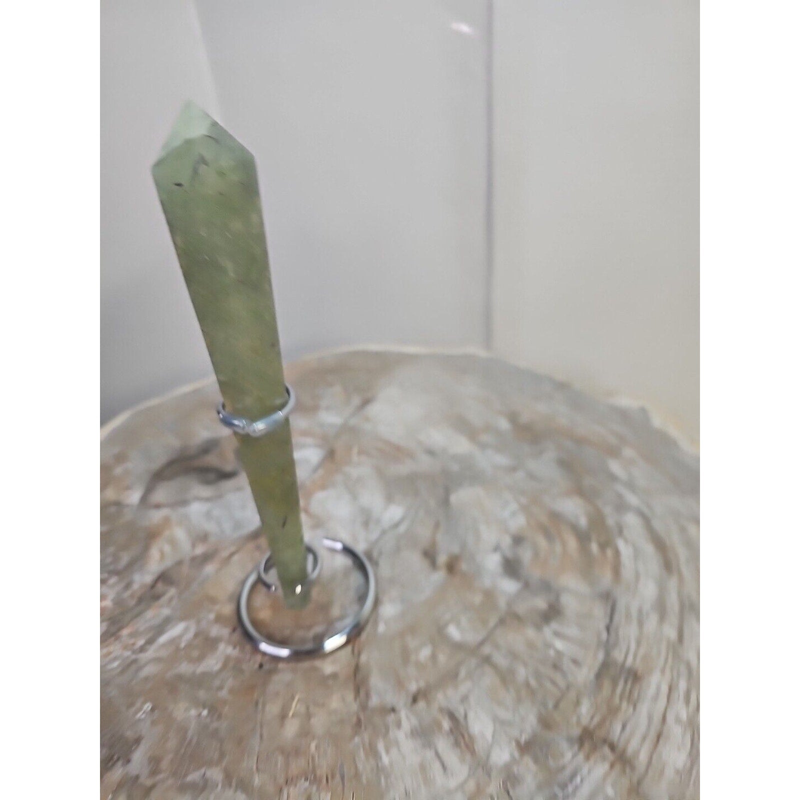 168g Grape Stone Scepter W/Stand 7in Long