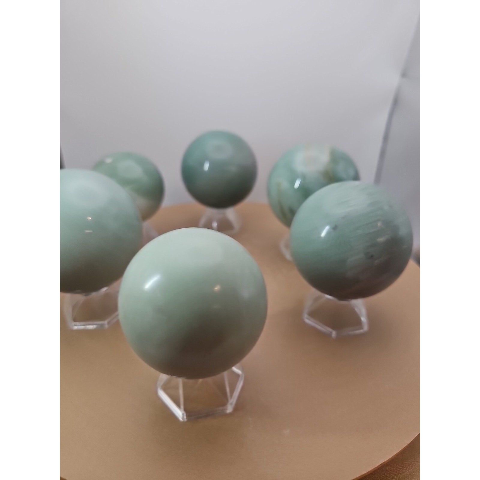 5.26LB 6Pcs A Set Of Natural Quartz Crystal Jasper Sphere Ball Polished Healing