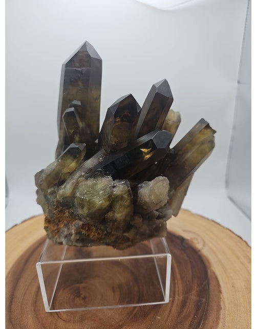 Load image into Gallery viewer, 2.77LB Top rare natural beautiful black quartz crystal cluster mineral sample -

