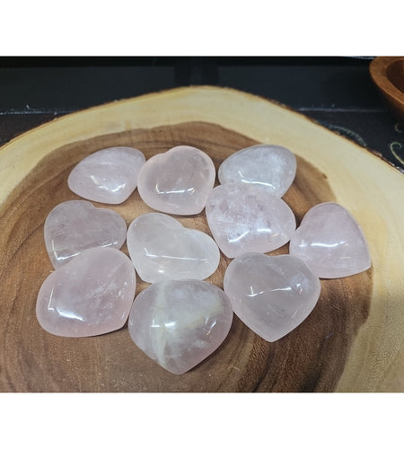 1Pcs Large Natural Pink Rose Quartz Crystal Heart Carved Palm Stone