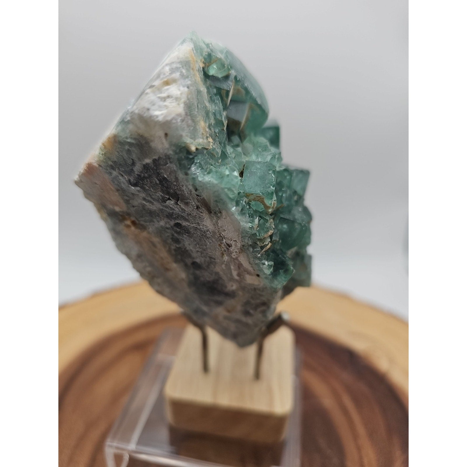 Raw Chunk Fluorite 1.27lb With Stand