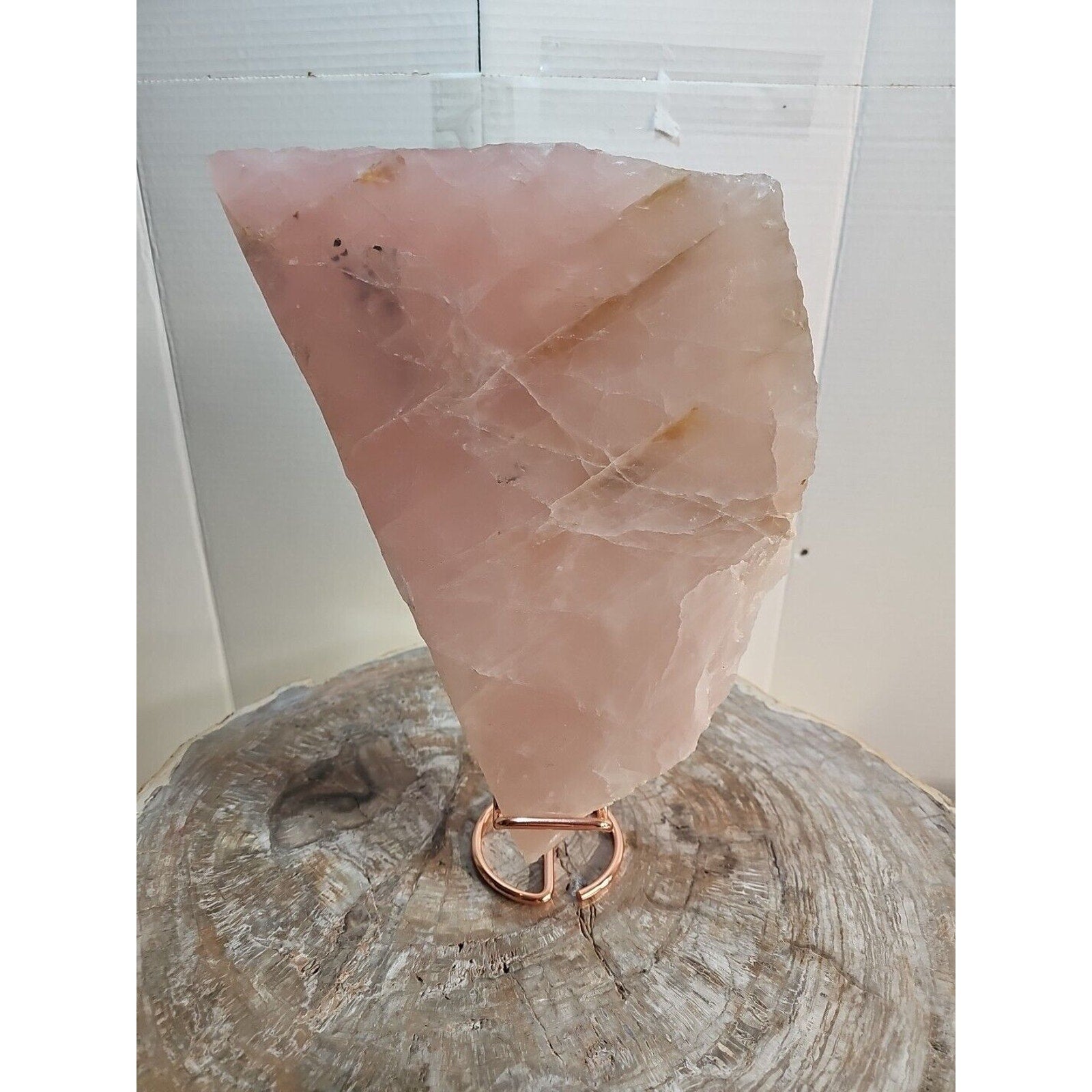 5.72LB Natural Rose Quartz Crystal Pink Crystal Stone slices Healing