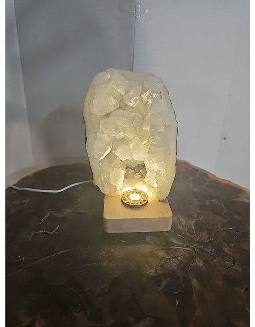 Load image into Gallery viewer, 2.7LB Natural white calcite Quartz Crystal Cluster mineral Specimen W/Led Light
