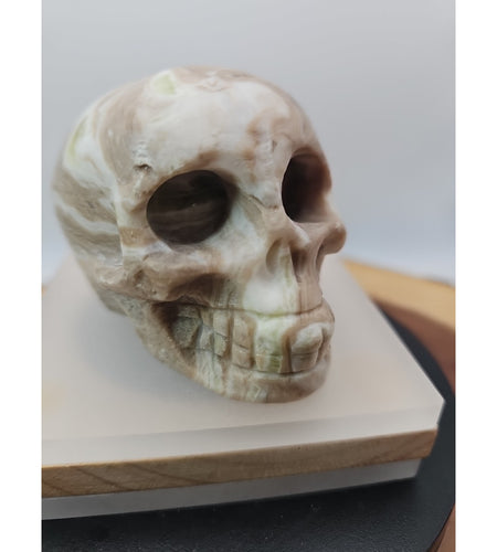 .89lb Natural Jasper Calcite Skulls Crystal Carving Mixed Stones Healing