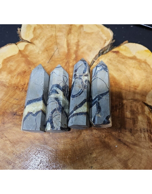 Load image into Gallery viewer, 1LB 4Pcs Natural Dragon Septarian Geode Quartz Cluster Crystal Point Healing
