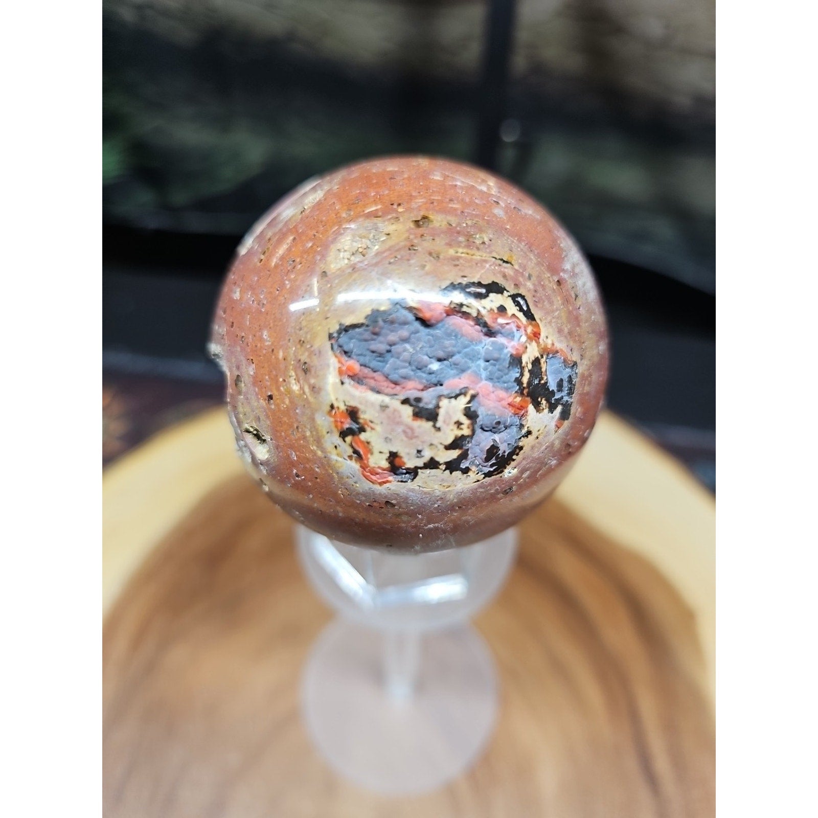 .68LB Natural Vesuvianite Agate Carnelian Crystal Geode Sphere Ball Healing