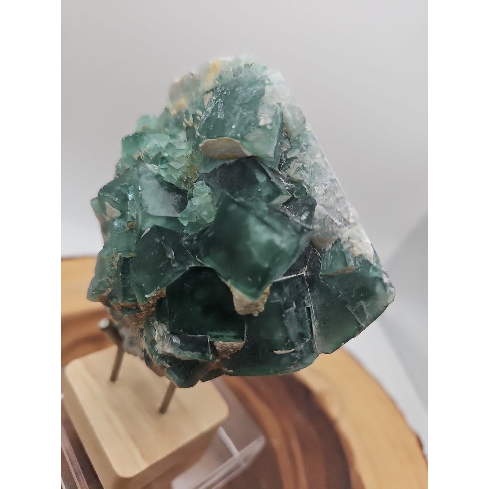 Raw Chunk Fluorite 1.27lb With Stand
