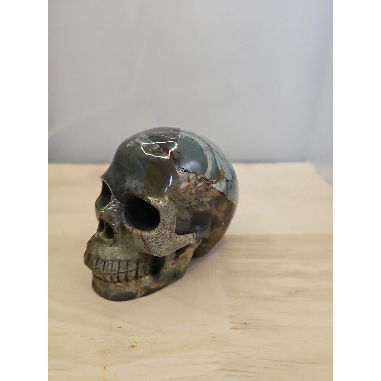 African Blood Skull Hand Carved. 1.56lb