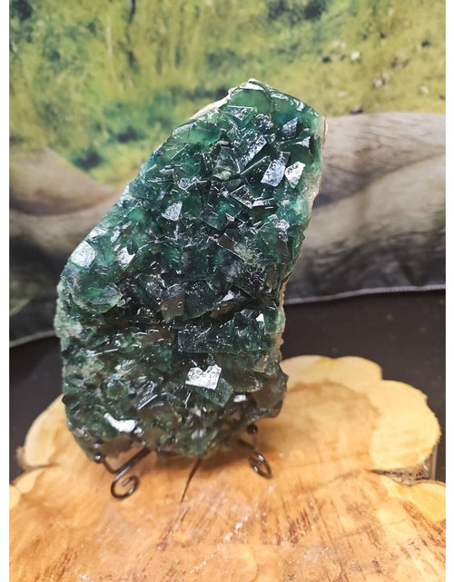 Load image into Gallery viewer, 3.2lb NATURAL Green FLUORITE Quartz Crystal Cluster Mineral Specimen
