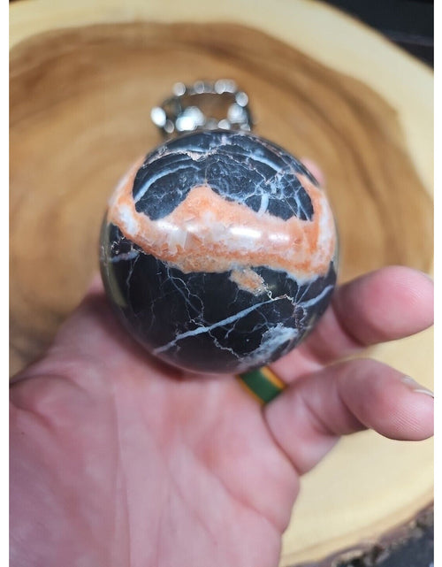 Load image into Gallery viewer, Ocean Jasper Sphere .75lbs 58mm. W/ Elephant Stand
