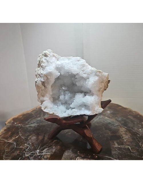 Load image into Gallery viewer, 2.66lbs Geode Crystal Moroccan Quartz W /Stand

