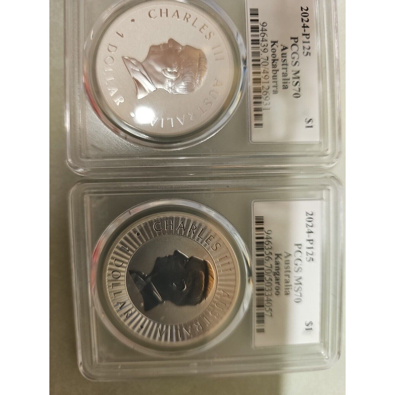 Ultra Breaks 2 coins Kookaburra & Kangaroo MS70 9999 SILVER Pair