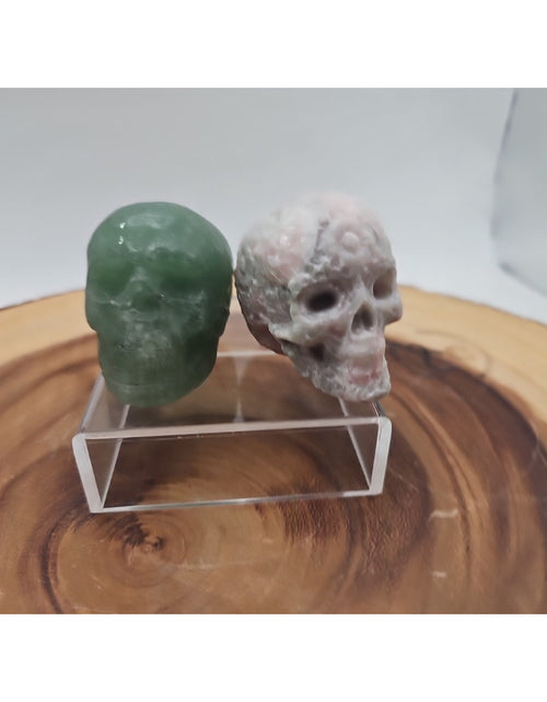 Load image into Gallery viewer, Pink Opal &amp;Fluorite Skulls. .60lb 49mm
