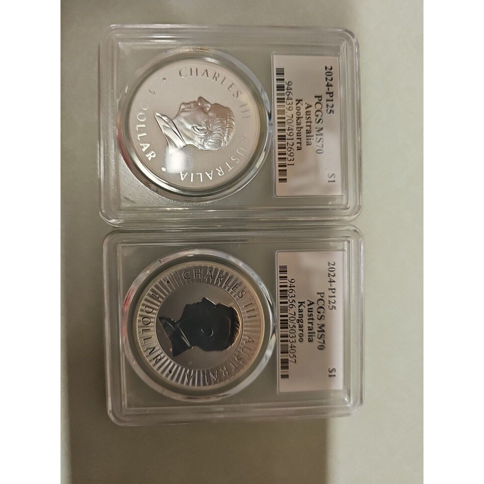 Ultra Breaks 2 coins Kookaburra & Kangaroo MS70 9999 SILVER Pair