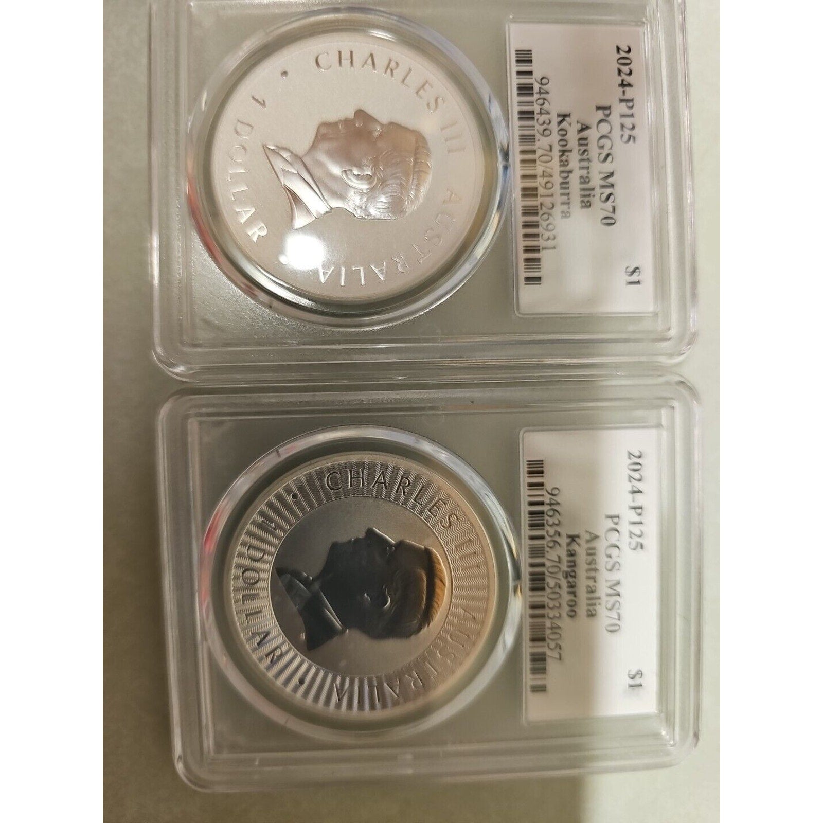 Ultra Breaks 2 coins Kookaburra & Kangaroo MS70 9999 SILVER Pair