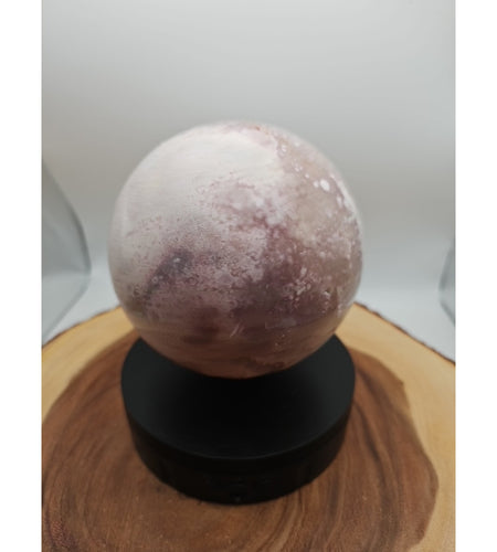 6.55lbs Natural Cherry Blossom Agate Sphere Quartz Crystal Ball